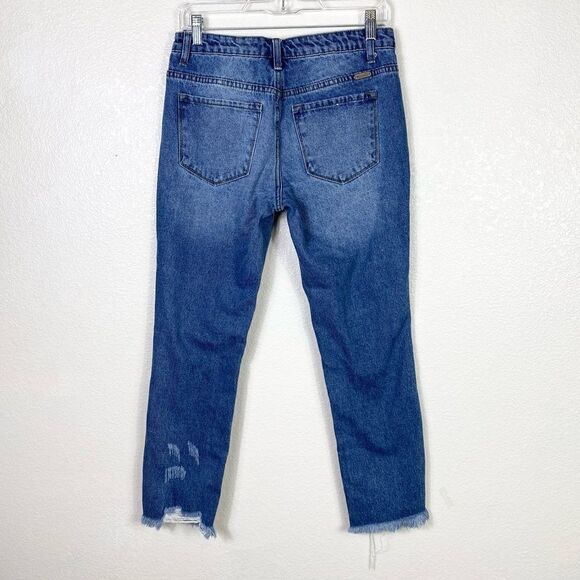 Kancan Medium Wash Distressed Ripped High Rise Jeans - Picture 2 of 6